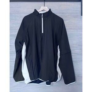 Ping Convertible Sleeve Golf Jacket Black/White Size XL‎ Quarter Zip Removable